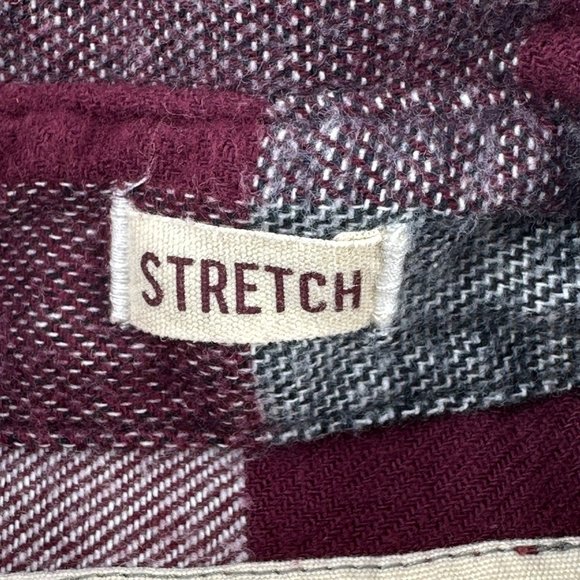 Hollister Men's Size Medium Shirt Button Up Long Sleeve Plaid Red Gray Preowned - Picture 3 of 14